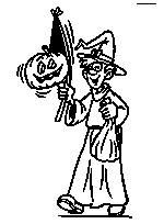 coloriage enfant deguise en sorcier